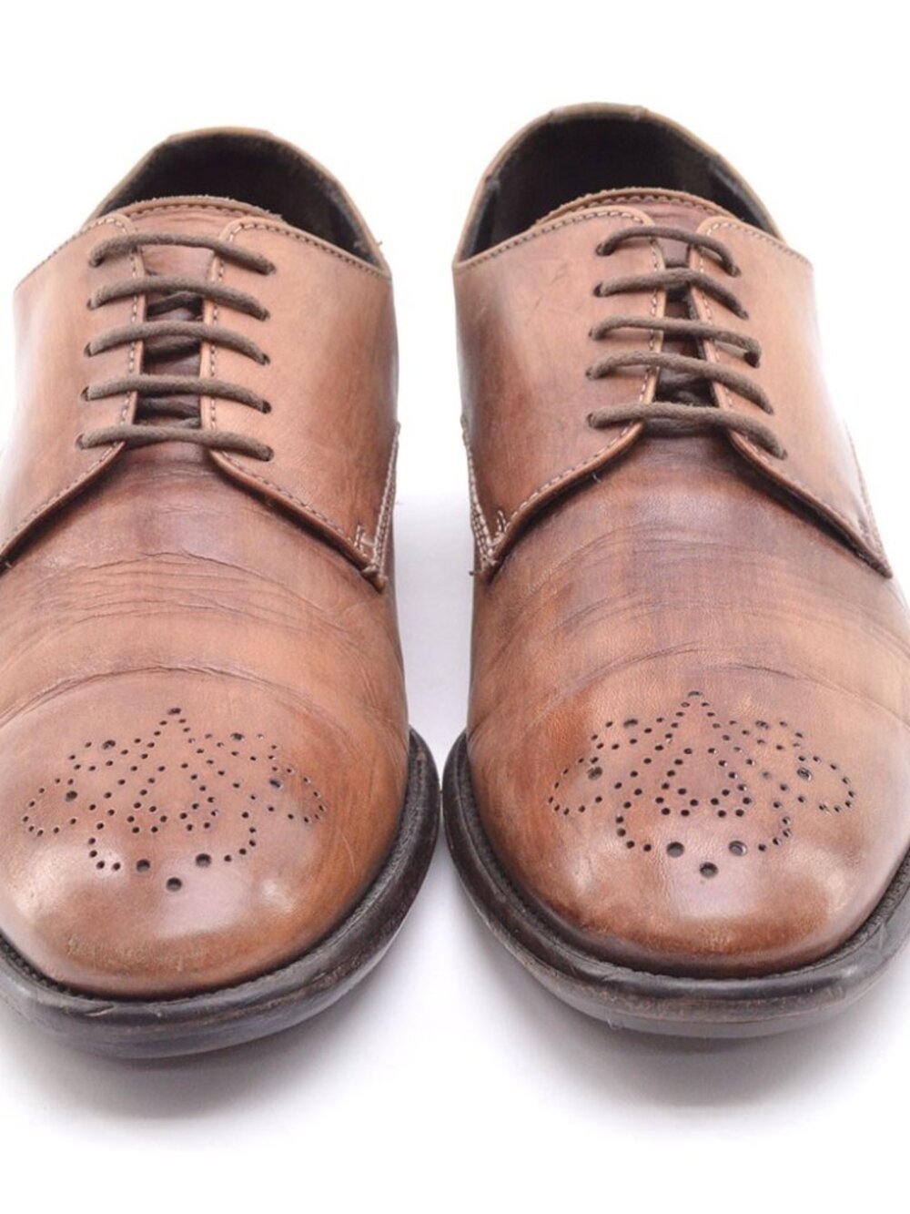 Men Calzoleria Toscana Hand Made Brogue Oxfords 40 - Picture 3 of 9
